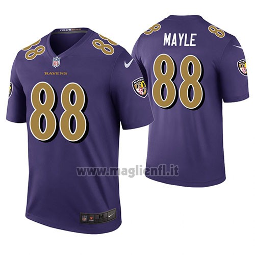 Maglia NFL Legend Baltimore Ravens Vince Mayle Viola Color Rush
